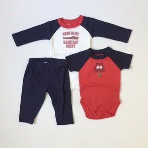 Baby Place Bundles 3-Piece Matching Set Baseball